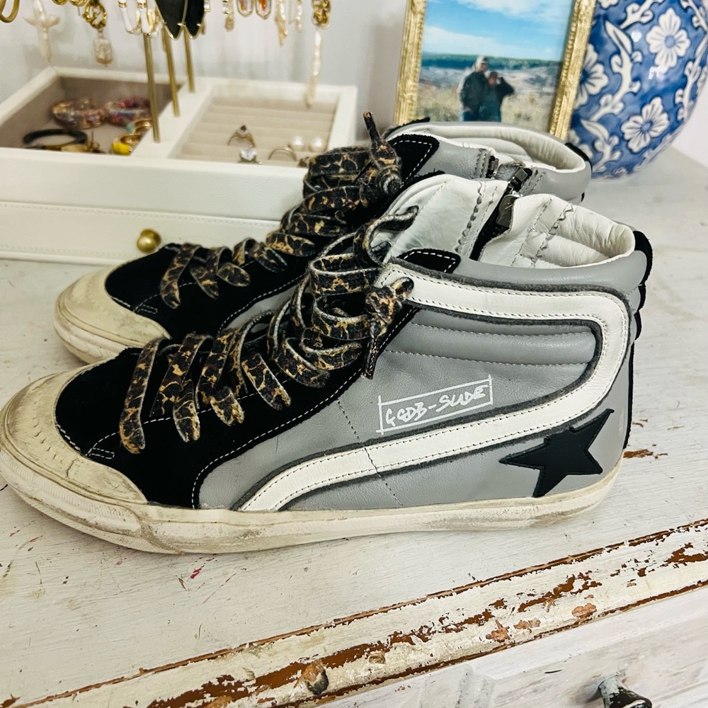 Golden Goose Kids High-Top Sneakers - Black and Gray